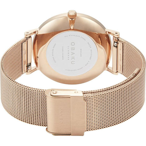 The Watch Boutique Obaku Mosaik Rose White 37mm Watch - V268LXVWMV