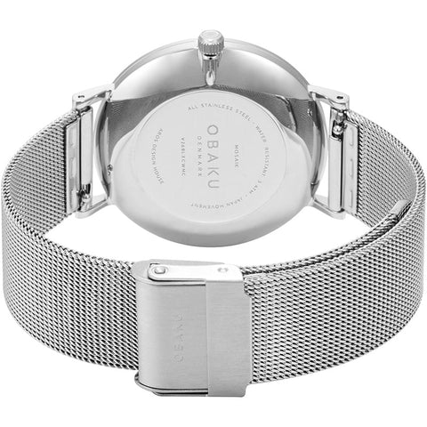 The Watch Boutique Obaku Mosaik Steel White 37mm Watch - V268LXCWMC
