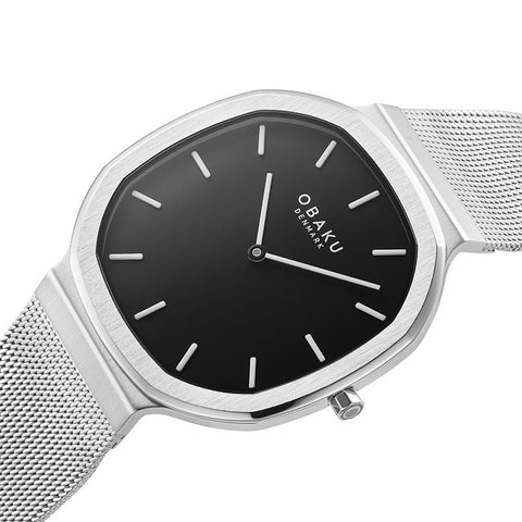 The Watch Boutique Obaku Oktant Onyx Black 38mm Watch - V253GXCBMC