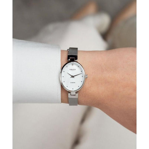 The Watch Boutique Obaku Oval Diamond 32mm Women's Watch