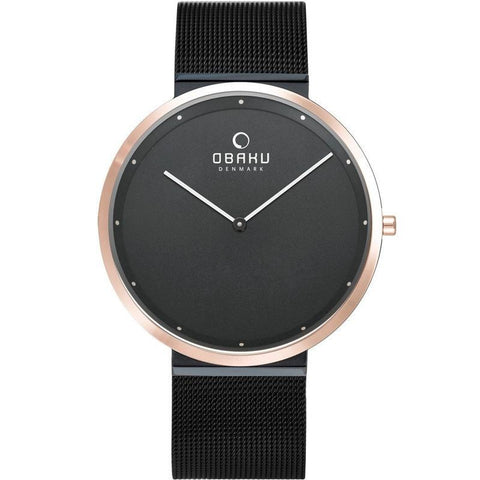 The Watch Boutique Obaku Papir-Night Gents Ultra Slim Line Series V230GXMBMB