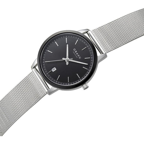 The Watch Boutique Obaku Salvie Lille Monochrome Black 34mm Watch - V270LDABMC