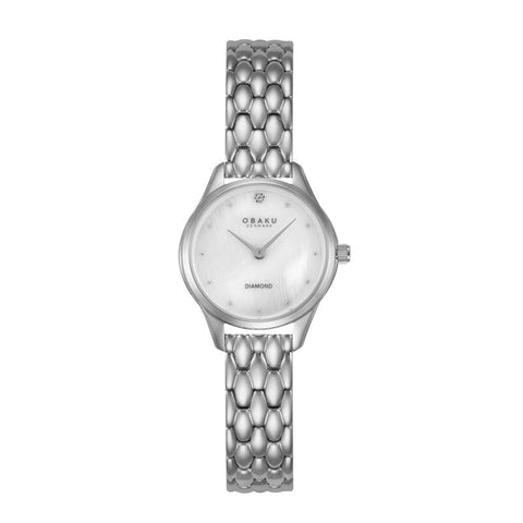 Obaku Smykke Petite - Stainless Steel Strap MOP Dial Watch V297SXCWSC