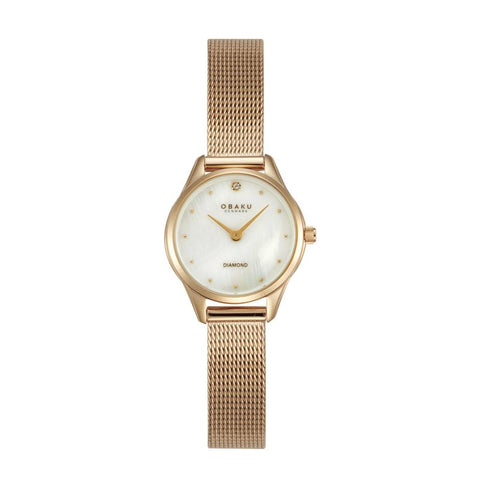 Obaku Smykke Rose Gold MOP Dial Watch - V297SXVWMV