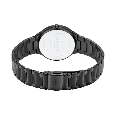 The Watch Boutique Obaku Spejl Lille Dark Black 42mm Watch - V290LXBBSB