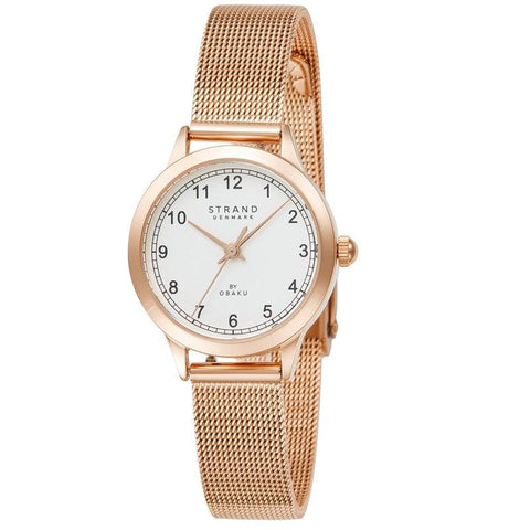 The Watch Boutique Obaku Strand Cruise Rose Gold 27mm Watch - S742LXVIMV