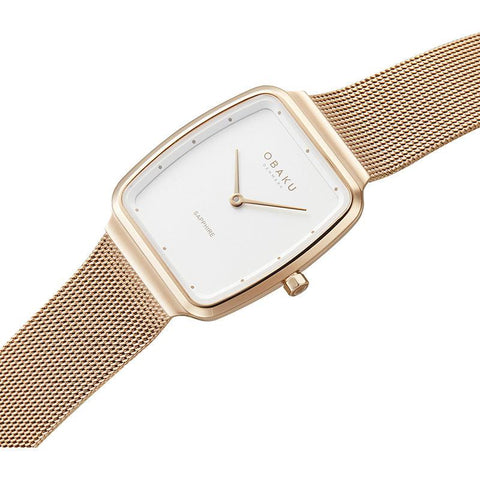 The Watch Boutique Obaku Tern Lille Rose Gold 27mm Watch - V267LXVIMV
