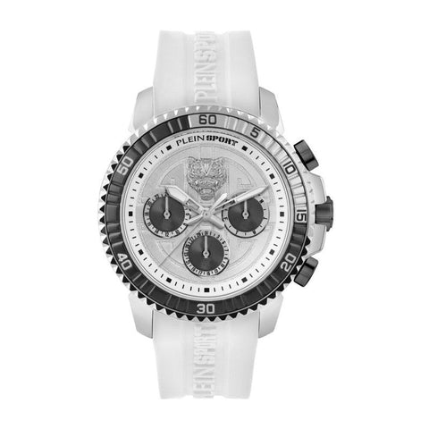 The Watch Boutique Plein Sport Herren White Chronograph Watch 45mm