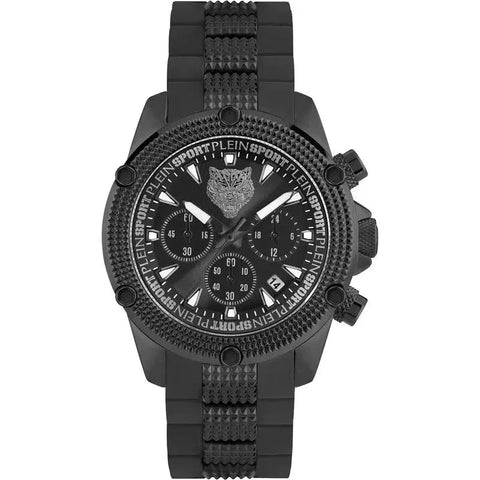 The Watch Boutique Plein Sport Hurricane Black Chronograph Watch 44mm