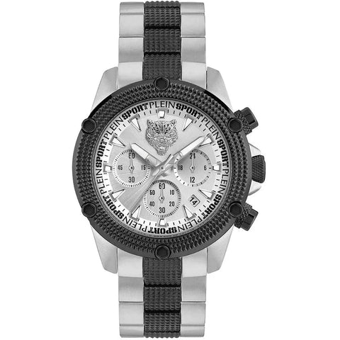 The Watch Boutique Plein Sport Hurricane Silver Chronograph Watch 44mm