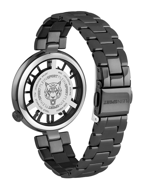The Watch Boutique Plein Sport Tiger Luxe Black Gold Analog Watch 36mm