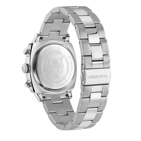 The Watch Boutique Plein Sport Wildcat Silver Chronograph Watch 40mm