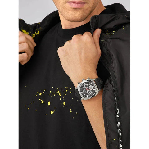 The Watch Boutique Plein Sport Wildcat Silver Chronograph Watch 40mm