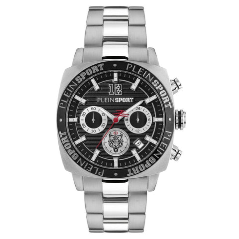The Watch Boutique Plein Sport Wildcat Silver Chronograph Watch 40mm