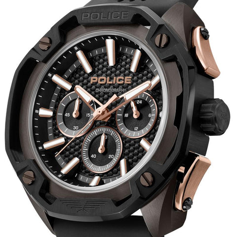 The Watch Boutique Police Black Centurian Watch For Men