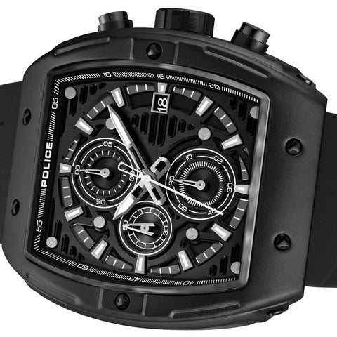 The Watch Boutique Police Connector Rebel Black Dial Men's Watch
