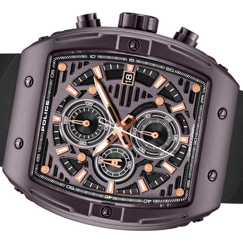 The Watch Boutique Police Connector Rebel Brown Dial Men's Watch