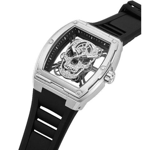The Watch Boutique Police Cranium Men's Skeleton Dial Stainless Steel Watch