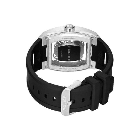 The Watch Boutique Police Cranium Men's Skeleton Dial Stainless Steel Watch