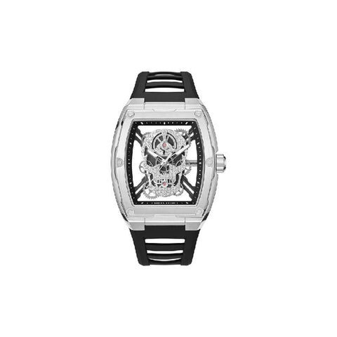 The Watch Boutique Police Cranium Men's Skeleton Dial Stainless Steel Watch