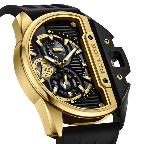 The Watch Boutique Police Daintree Black Dial Gold Men's Watch