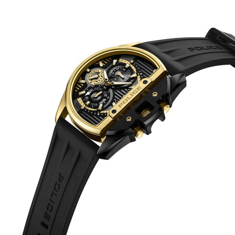 The Watch Boutique Police Daintree Black Dial Gold Men's Watch