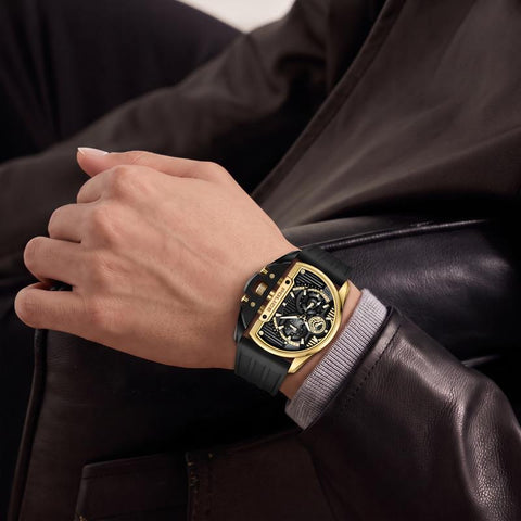 The Watch Boutique Police Daintree Black Dial Gold Men's Watch