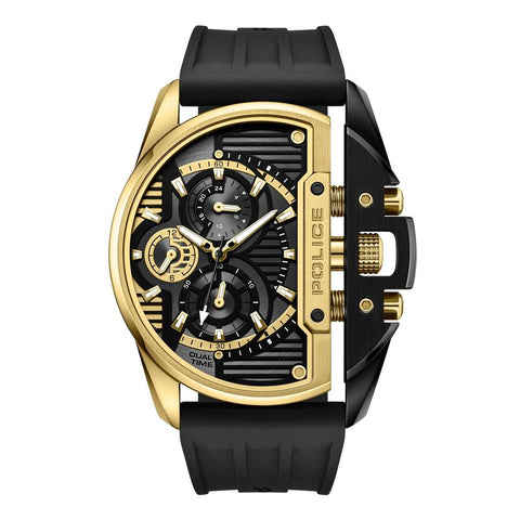The Watch Boutique Police Daintree Black Dial Gold Men's Watch