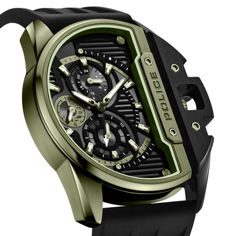 The Watch Boutique Police Daintree Black Dial Green Men's Watch