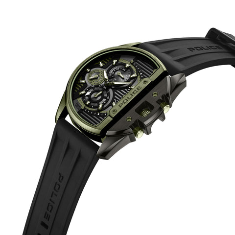 The Watch Boutique Police Daintree Black Dial Green Men's Watch
