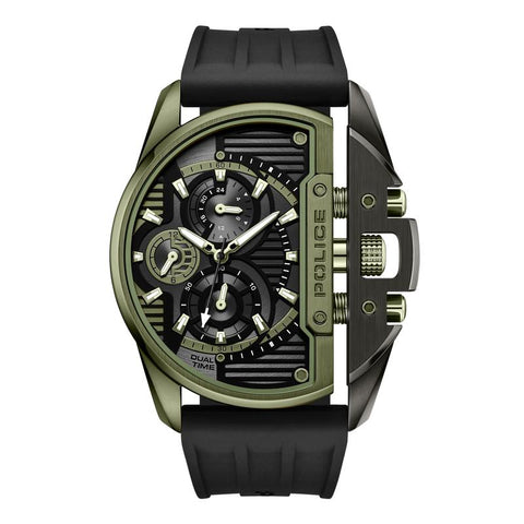The Watch Boutique Police Daintree Black Dial Green Men's Watch