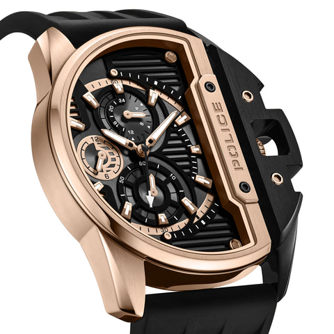 The Watch Boutique Police Daintree Black Dial Rose Gold Men's Watch