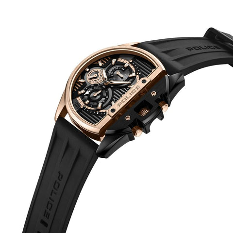 The Watch Boutique Police Daintree Black Dial Rose Gold Men's Watch