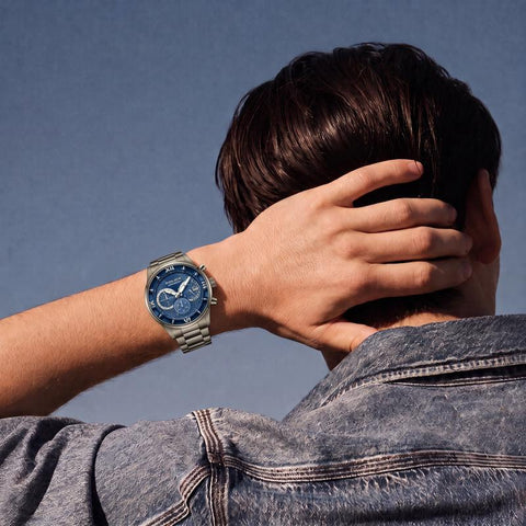 The Watch Boutique Police Driver Blue Dial Men's Watch