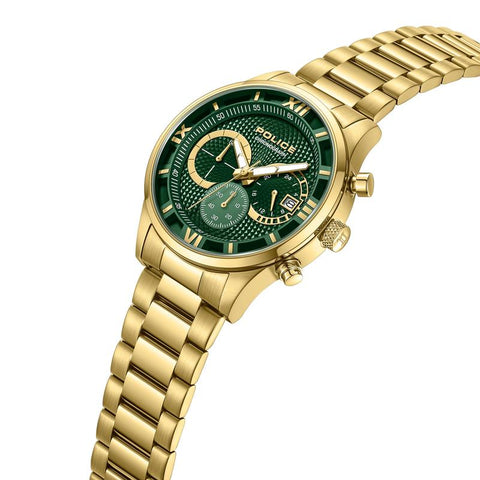 The Watch Boutique Police Driver Green Dial Men's Watch
