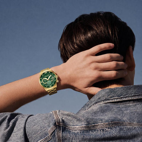 The Watch Boutique Police Driver Green Dial Men's Watch