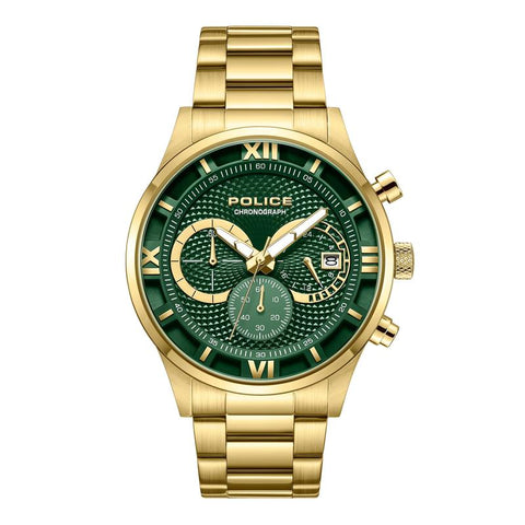 The Watch Boutique Police Driver Green Dial Men's Watch