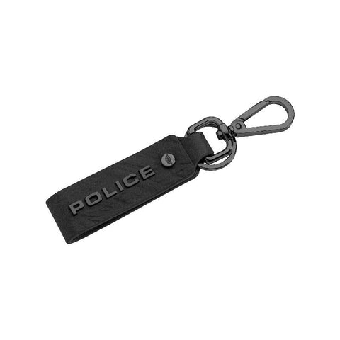The Watch Boutique Police Droid Leather Keyring Black