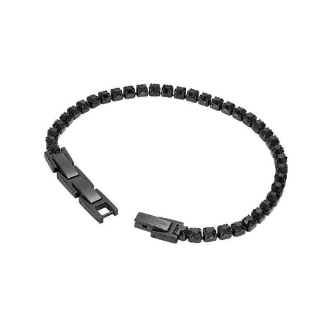 The Watch Boutique Police Flash Bracelet - Black Steel