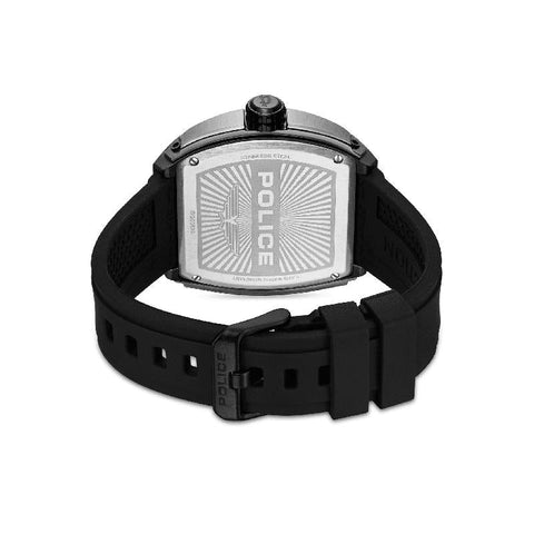 The Watch Boutique Police Flash Watch for Men – Black Silicon Strap