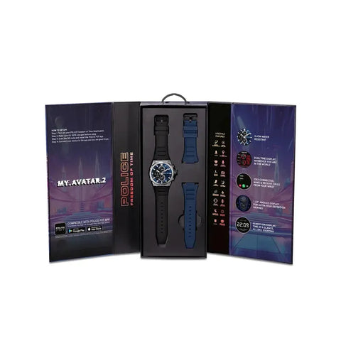 The Watch Boutique Police Freedom Of Time My Avatar 2 Smartwatch Black/Blue