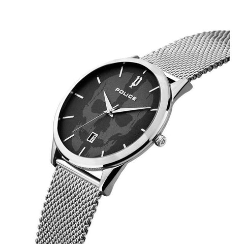 The Watch Boutique Police Gents Patriot 3 Hands-Date Mesh Strap