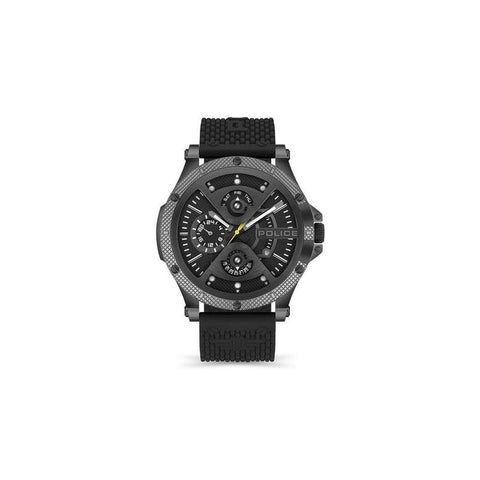 The Watch Boutique Police Gents Surigao Yellow/Black Silicone Strap