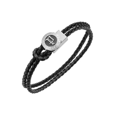 The Watch Boutique Police Grey Leather Infiniti Bracelet