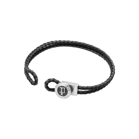 The Watch Boutique Police Grey Leather Infiniti Bracelet