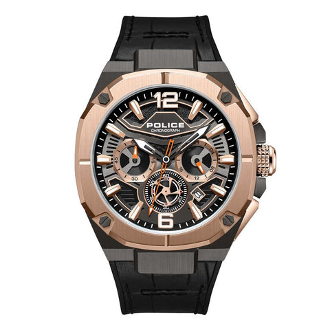 The Watch Boutique Police Juneau Grey Dial Rose Gold Men's Watch