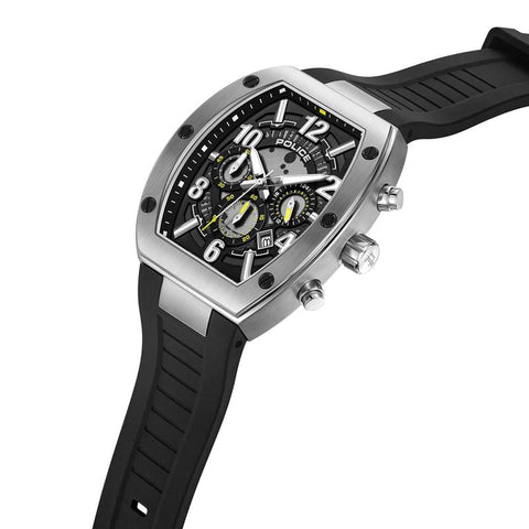 The Watch Boutique Police Meidan Black Dial Silver Men's Watch