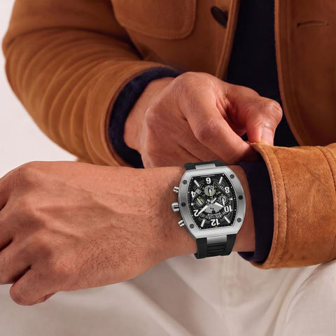 The Watch Boutique Police Meidan Black Dial Silver Men's Watch