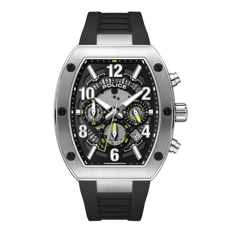 The Watch Boutique Police Meidan Black Dial Silver Men's Watch