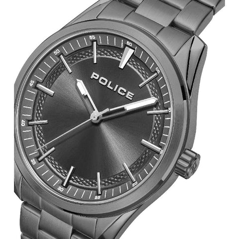 The Watch Boutique Police Men's Grille Ion-Plated Gunmetal Stainless-Steel Watch